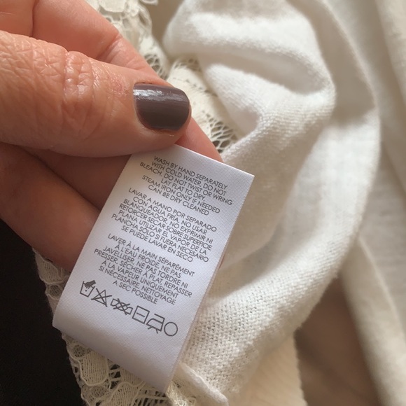 CAbi cream sweater with lace back. Size M - surprise when you turn around. ♥️ - Picture 7 of 7